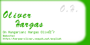 oliver hargas business card